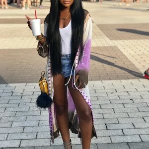 Purple and Gold beaded Duster !